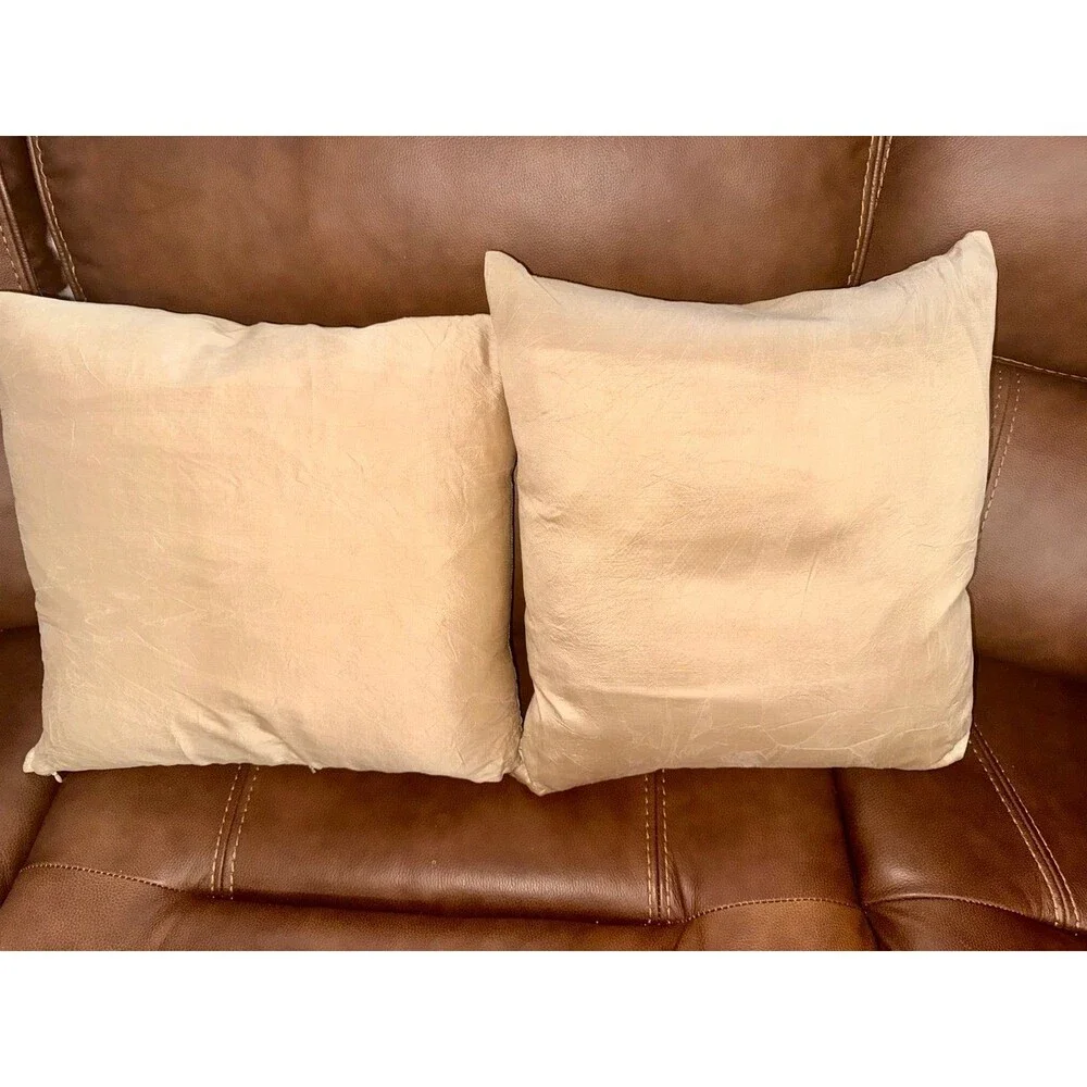Vtg. Victoria Classics King Floral Jacquard Shams + Feather/Down Silk Pillows